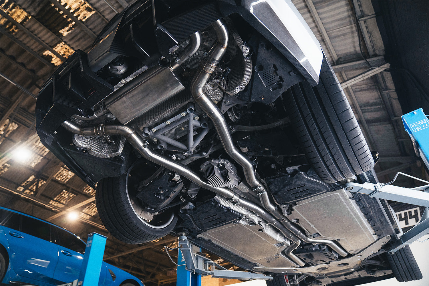 Scorpion exhaust system installed on a BMW G90 M5