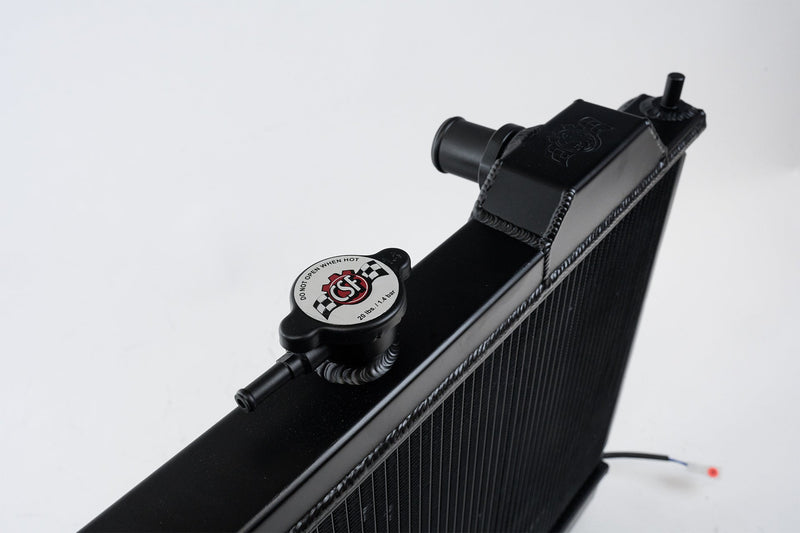 CSF Mitsubishi Evo 7/8/9 Full Size Slim Radiator w/ 12in SPAL Fan - Black