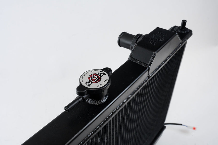 CSF Mitsubishi Evo 7/8/9 Full Size Slim Radiator w/ 12in SPAL Fan - Black