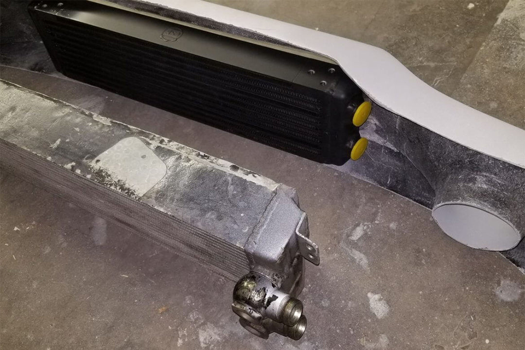 CSF Universal Dual-Pass Oil Cooler / IROC Porsche / M22x1.5 / 24L x 5.75H x 2.16W