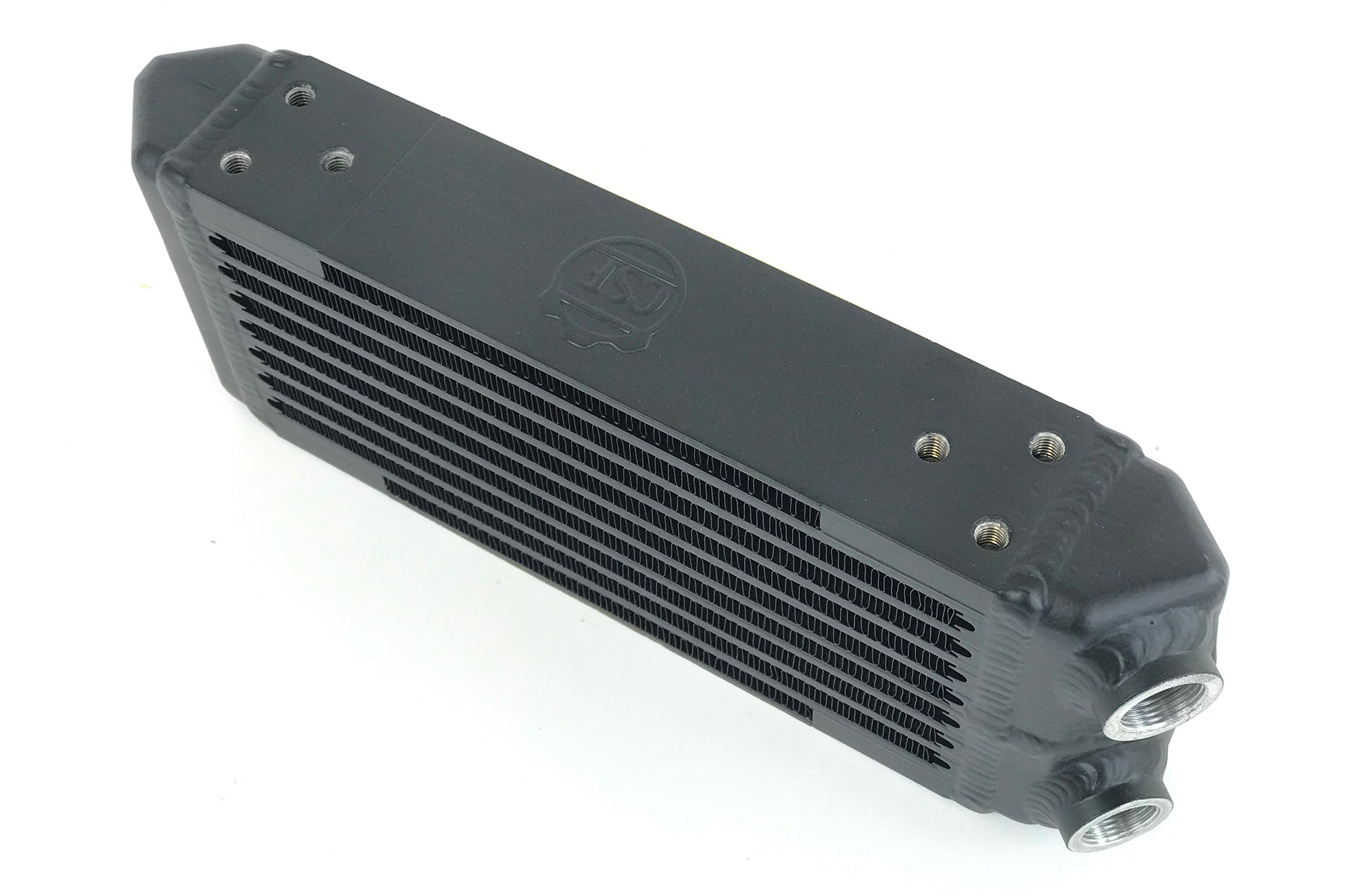 CSF Universal Dual-Pass Oil Cooler - M22 x 1.5 connections - 13L x 4.75H x 2.16W