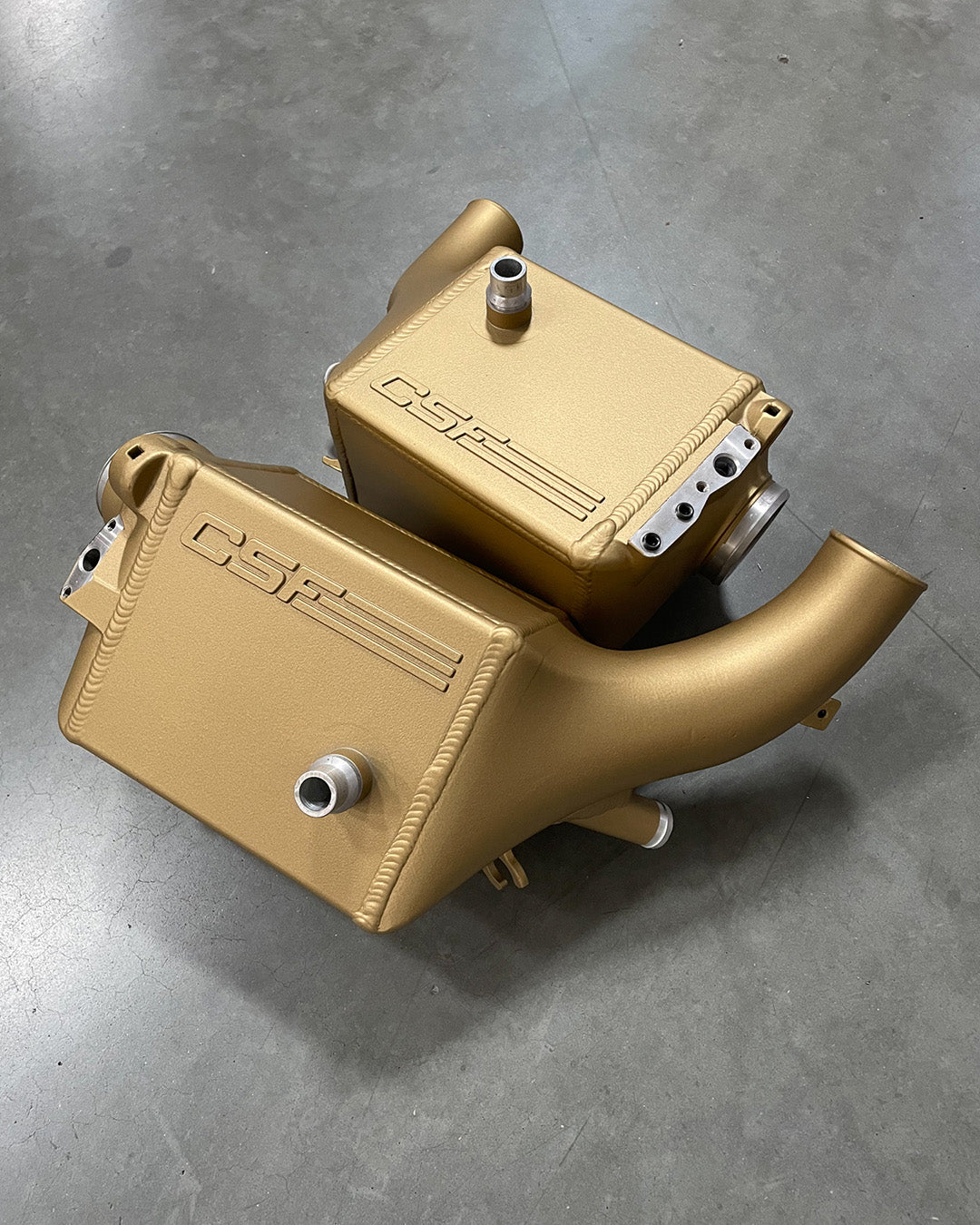 CSF #8315 BMW X5M / X6M / XM High-Performance Charge-Air-Coolers custom finish - BMW Carbon Ceramic Gold Match (Matte) +$200.00