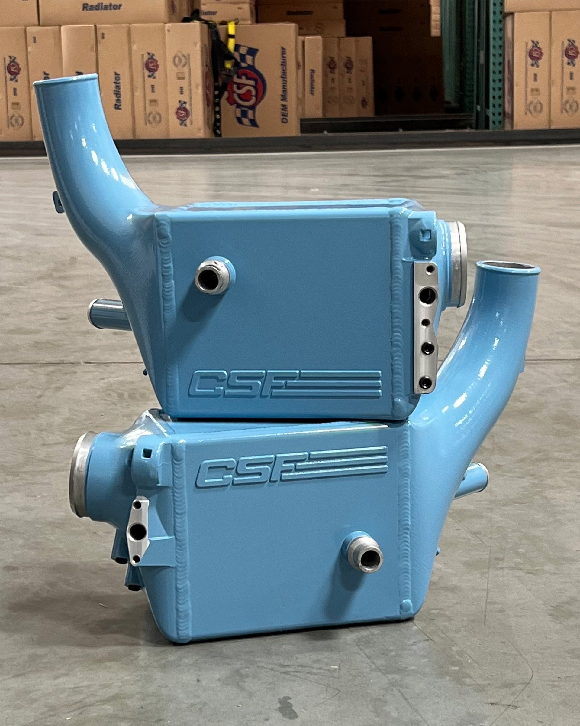 CSF #8315 BMW X5M / X6M / XM High-Performance Charge-Air-Coolers custom finish - M-Stripe Blue +$200.00