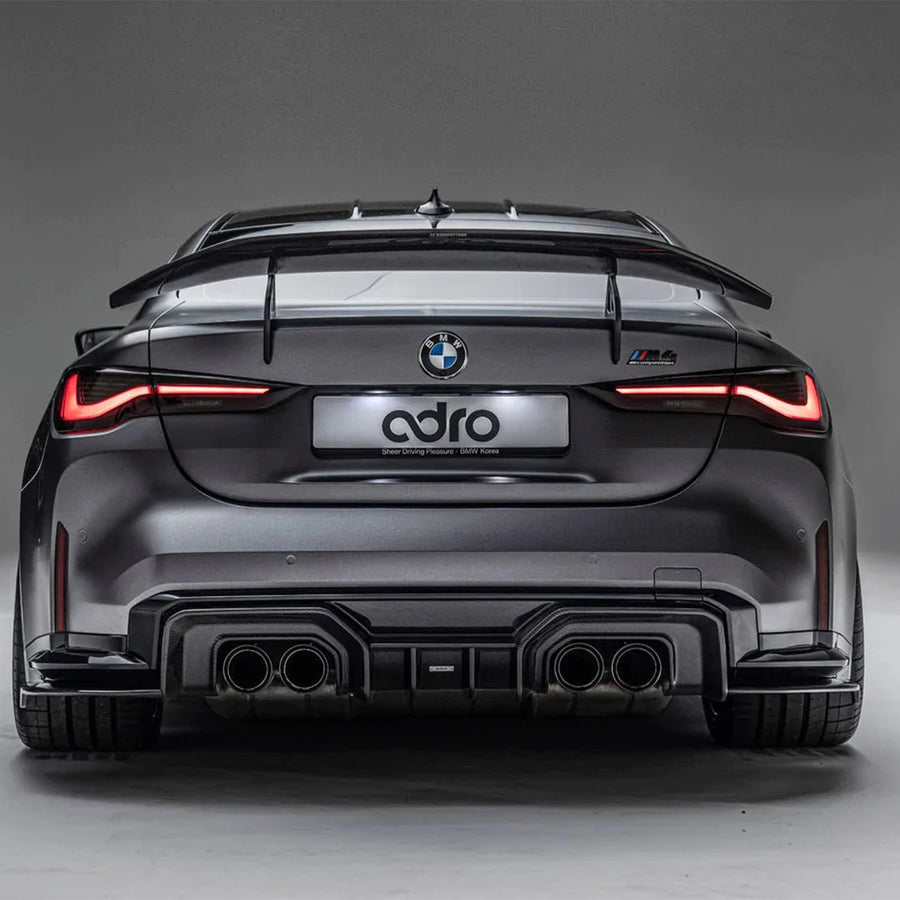 Adro BMW M4 G82 Dry Carbon Fibre Swan Neck Rear Wing