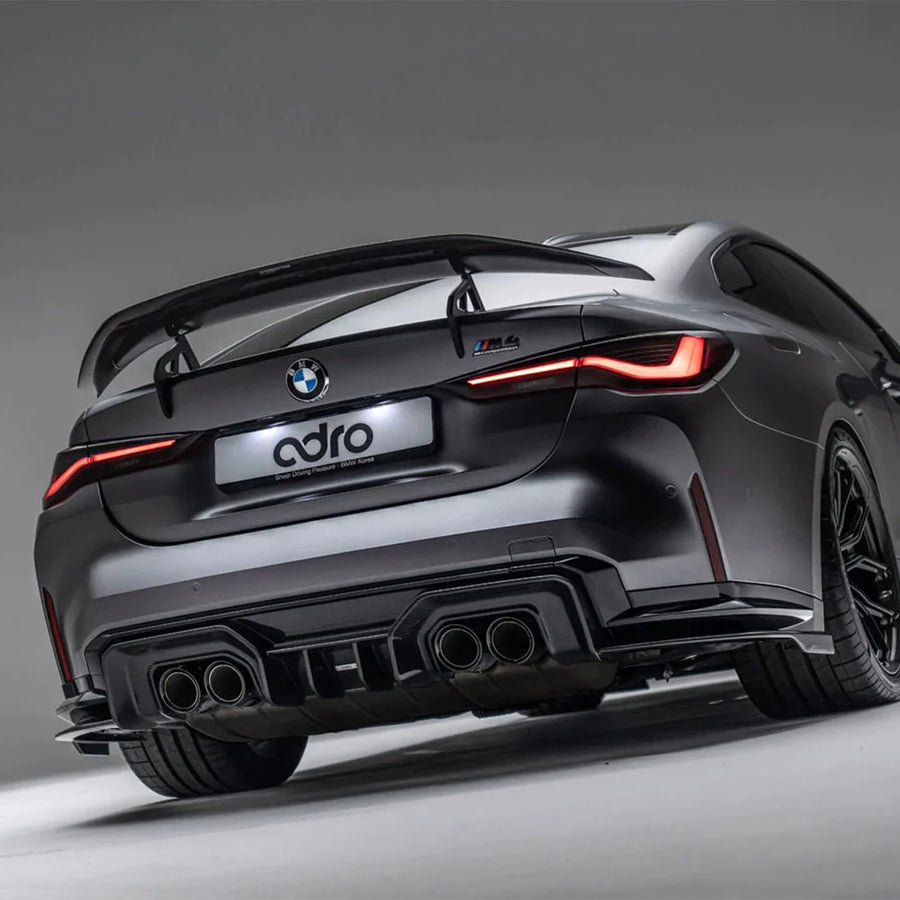 Adro BMW M4 G82 Dry Carbon Fibre Swan Neck Rear Wing
