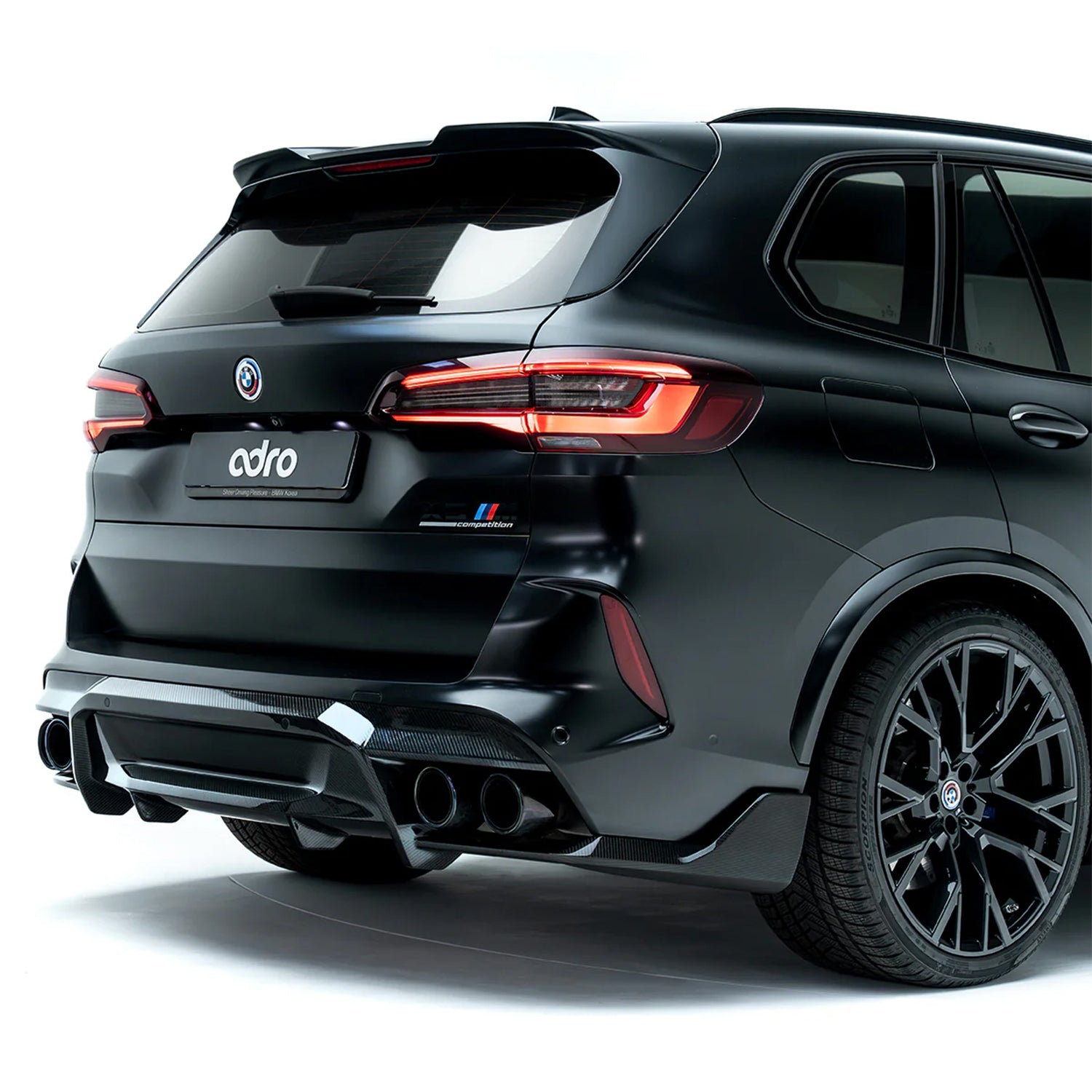 Adro Inc BMW F95 X5M Gloss Carbon Fibre Rear Diffuser