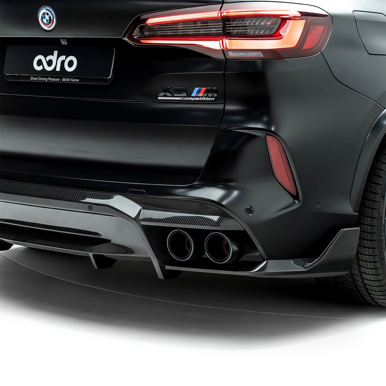 Adro Inc BMW F95 X5M Gloss Carbon Fibre Rear Diffuser