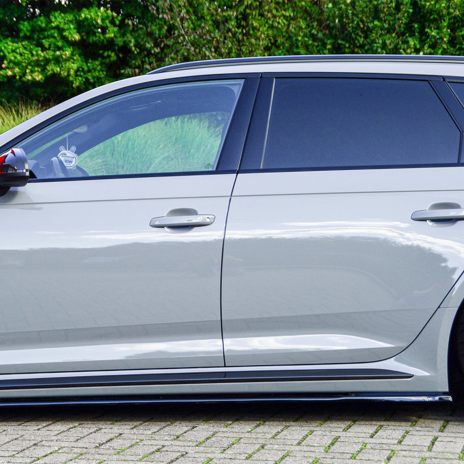 Audi RS4 B9 Avant Aggressive Gloss Black Side Skirts