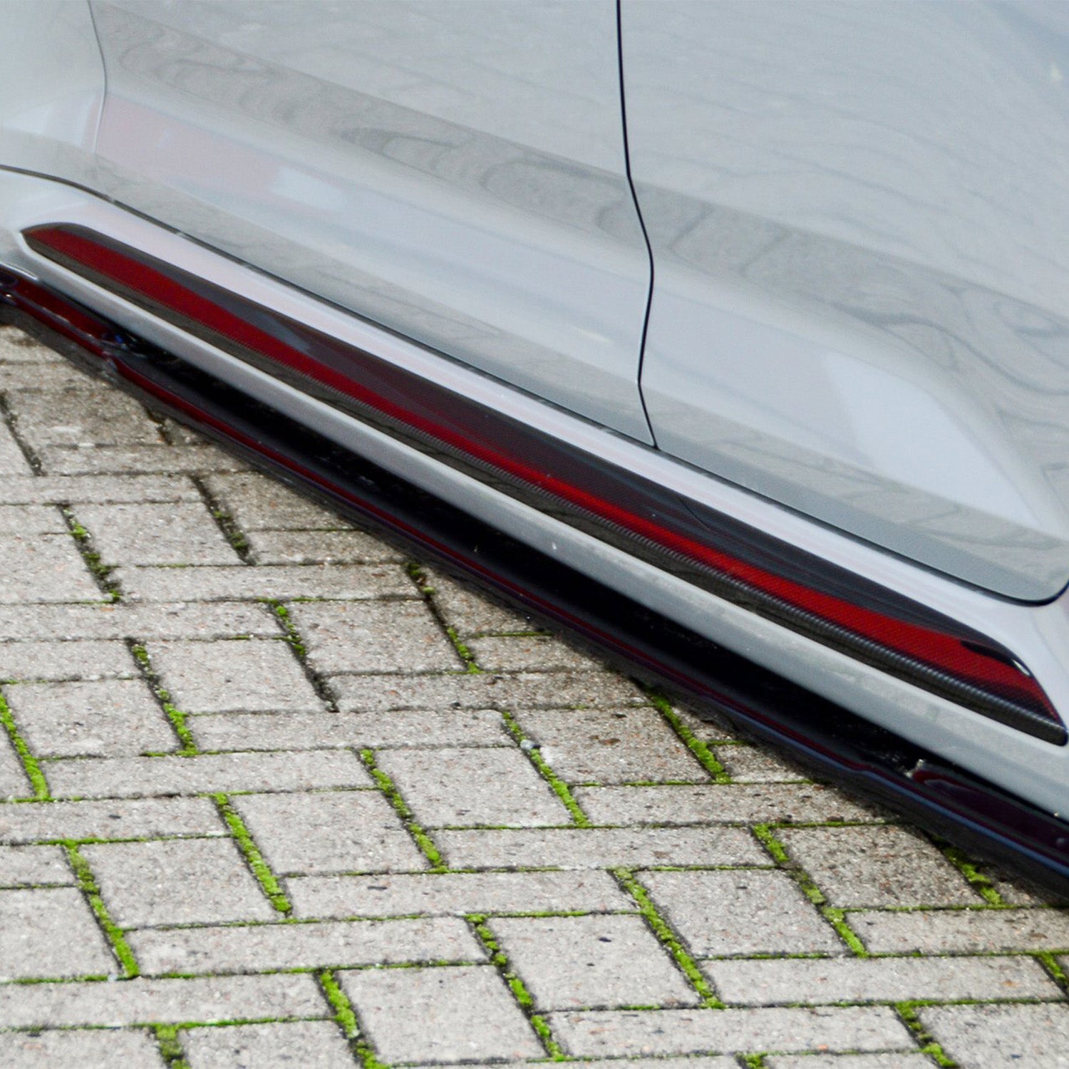 Audi RS4 B9 Avant Aggressive Gloss Black Side Skirts