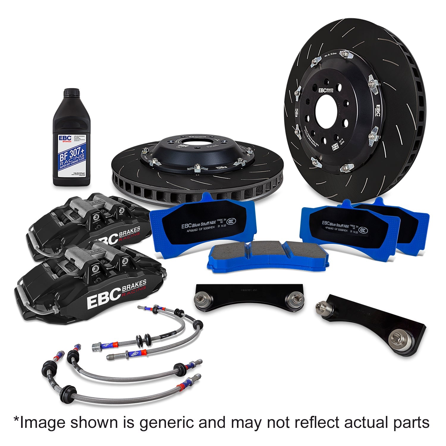 EBC Black 6-Pot Big Brake Kit BBK039BLK-1 for BMW F40 1 Series, F44 2 Series