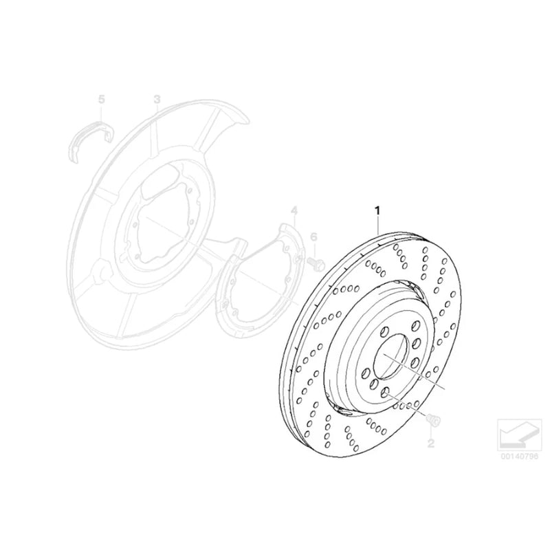 Genuine BMW OEM Rear Brake Discs/Rotors Pair For BMW F10 M5 & F06/F12/F13 M6 34212284103 34212284104