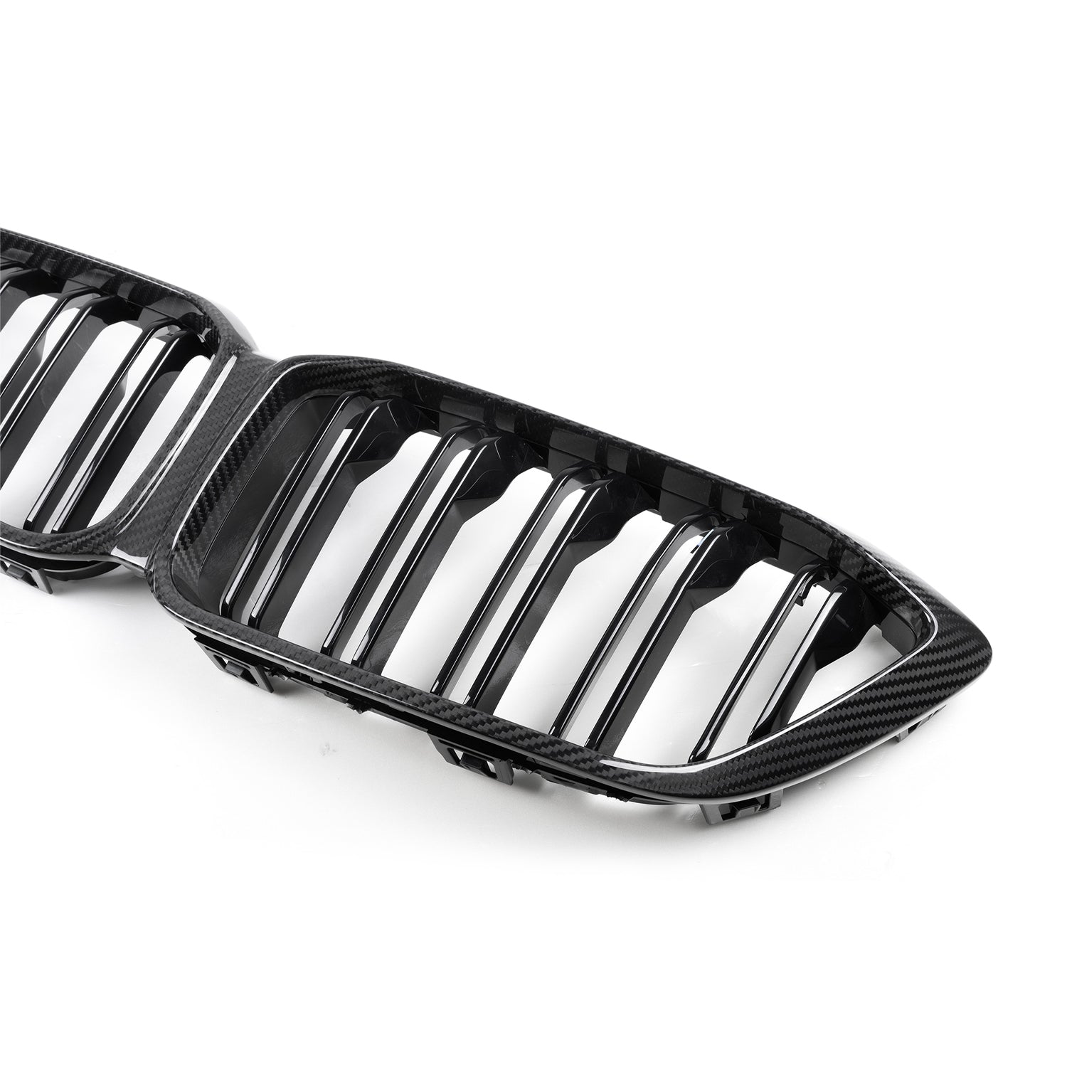 BMW F87 M2 Competition OEM+ Premium Front Grille By MHC LDN Gloss Carbon Fibre & Gloss Black
