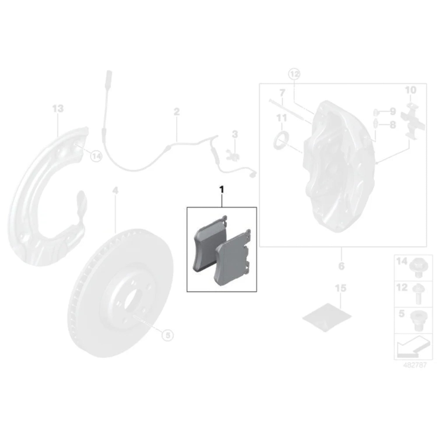 Genuine BMW OEM Front Brake Pads For BMW F97 X3M & F98 X4M 34108064561