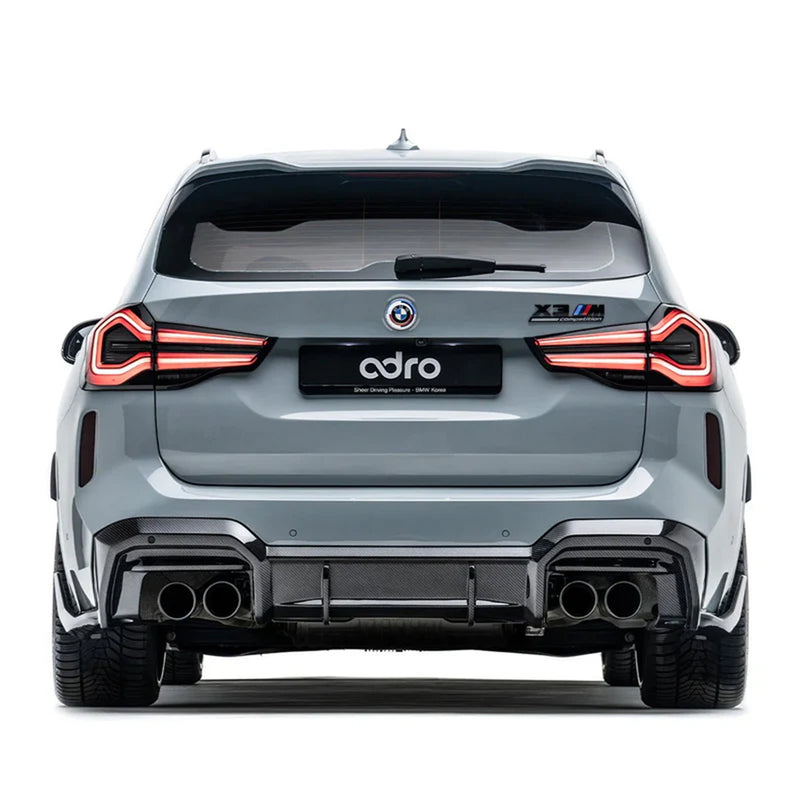 Adro Inc BMW F97 X3M & G01 X3 M40i LCI Gloss Carbon Fibre Rear Diffuser