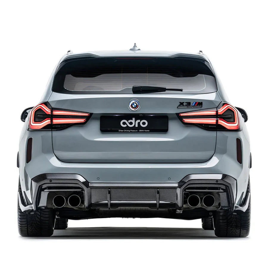 Adro Inc BMW F97 X3M & G01 X3 M40i LCI Gloss Carbon Fibre Rear Diffuser