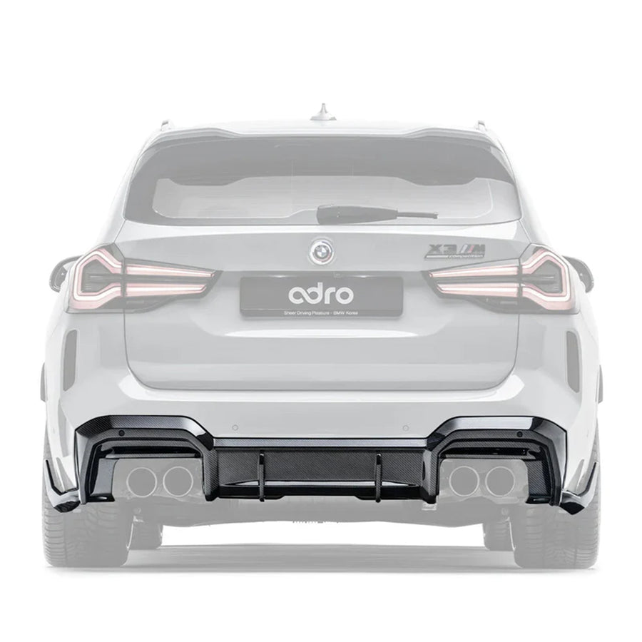 Adro Inc BMW F97 X3M & G01 X3 M40i LCI Gloss Carbon Fibre Rear Diffuser