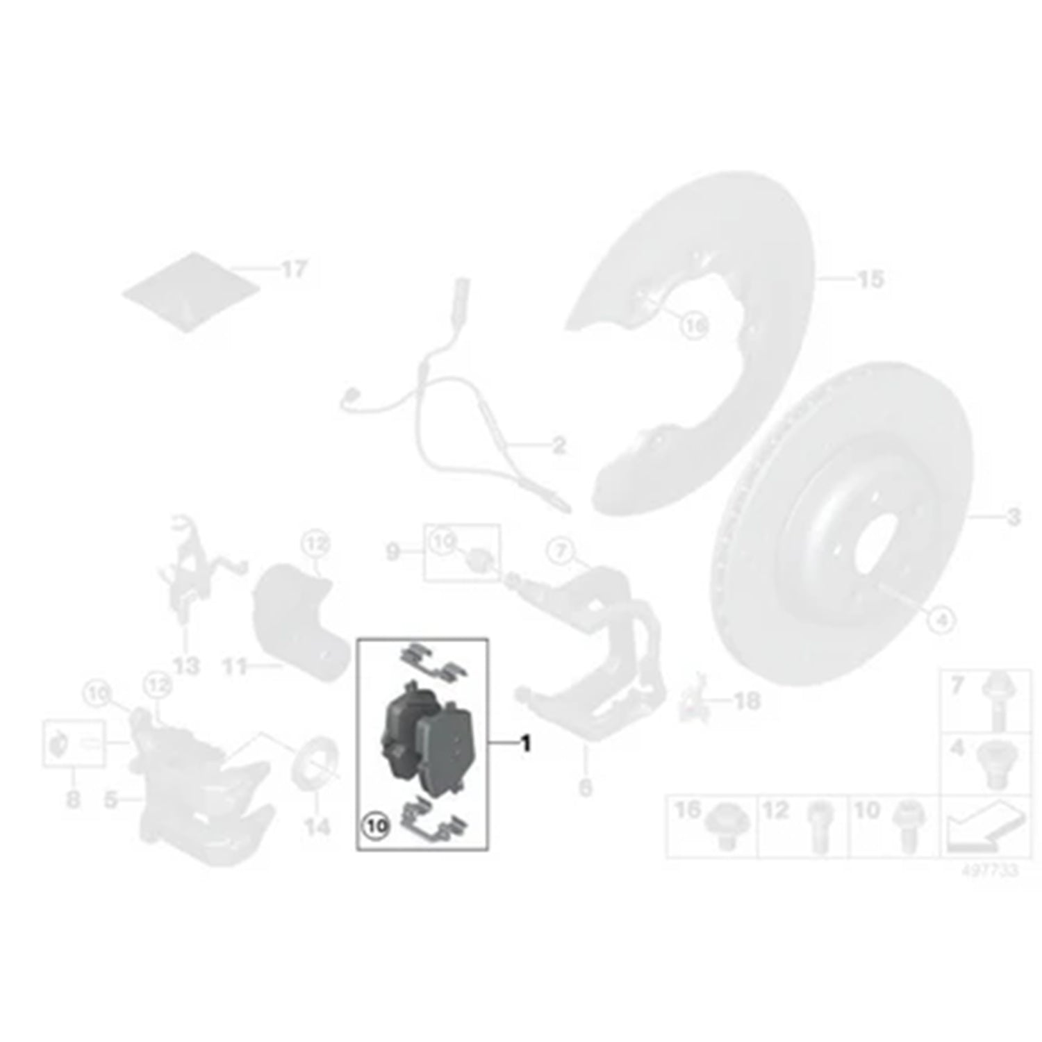 Genuine BMW G Series Rear Brake Pads (G42 M240i, G20 M340i, G22 M440i & more) 34206888835