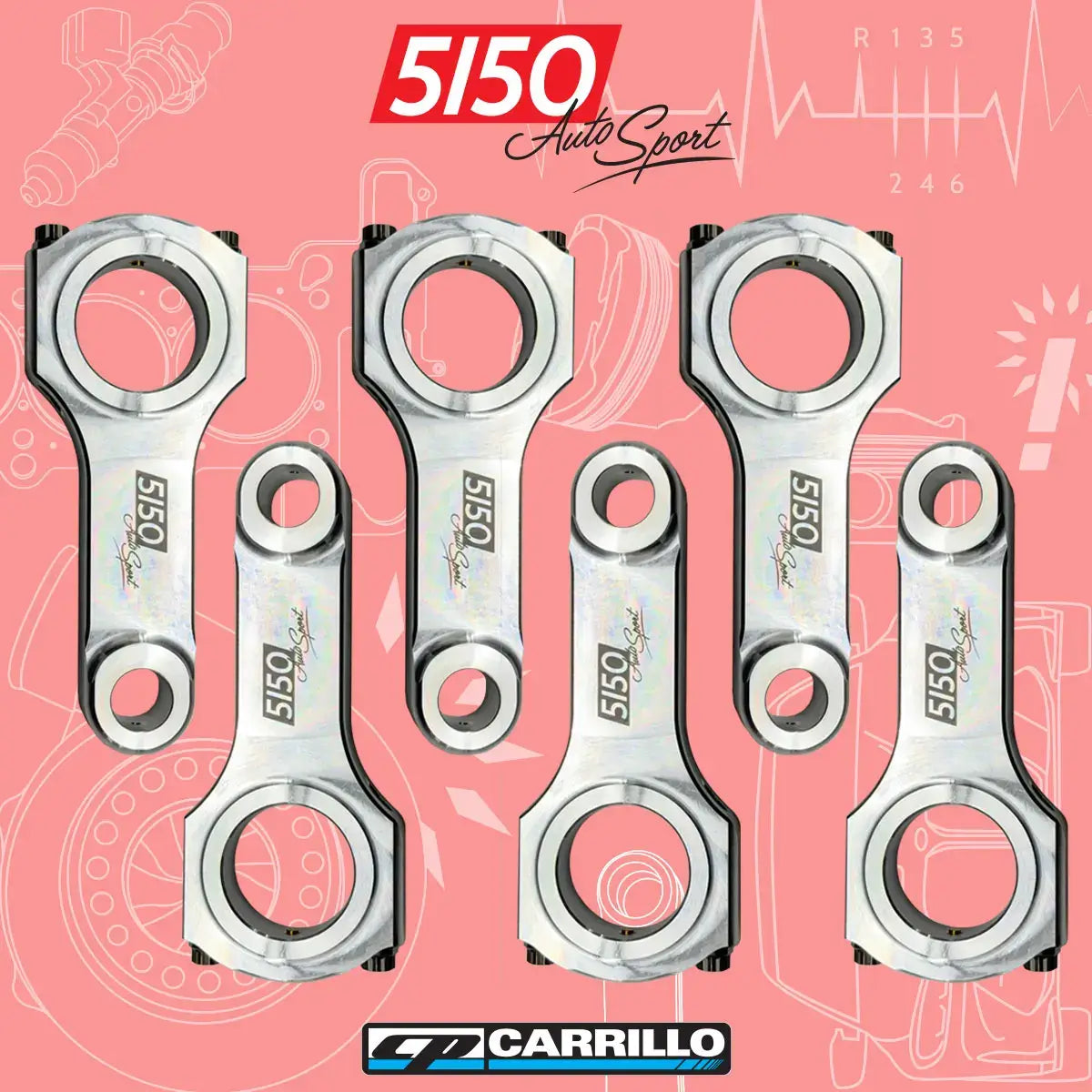 BMW M50 M52 S50 S52 Aluminum Connecting Rod Set, Pro-Xtreme