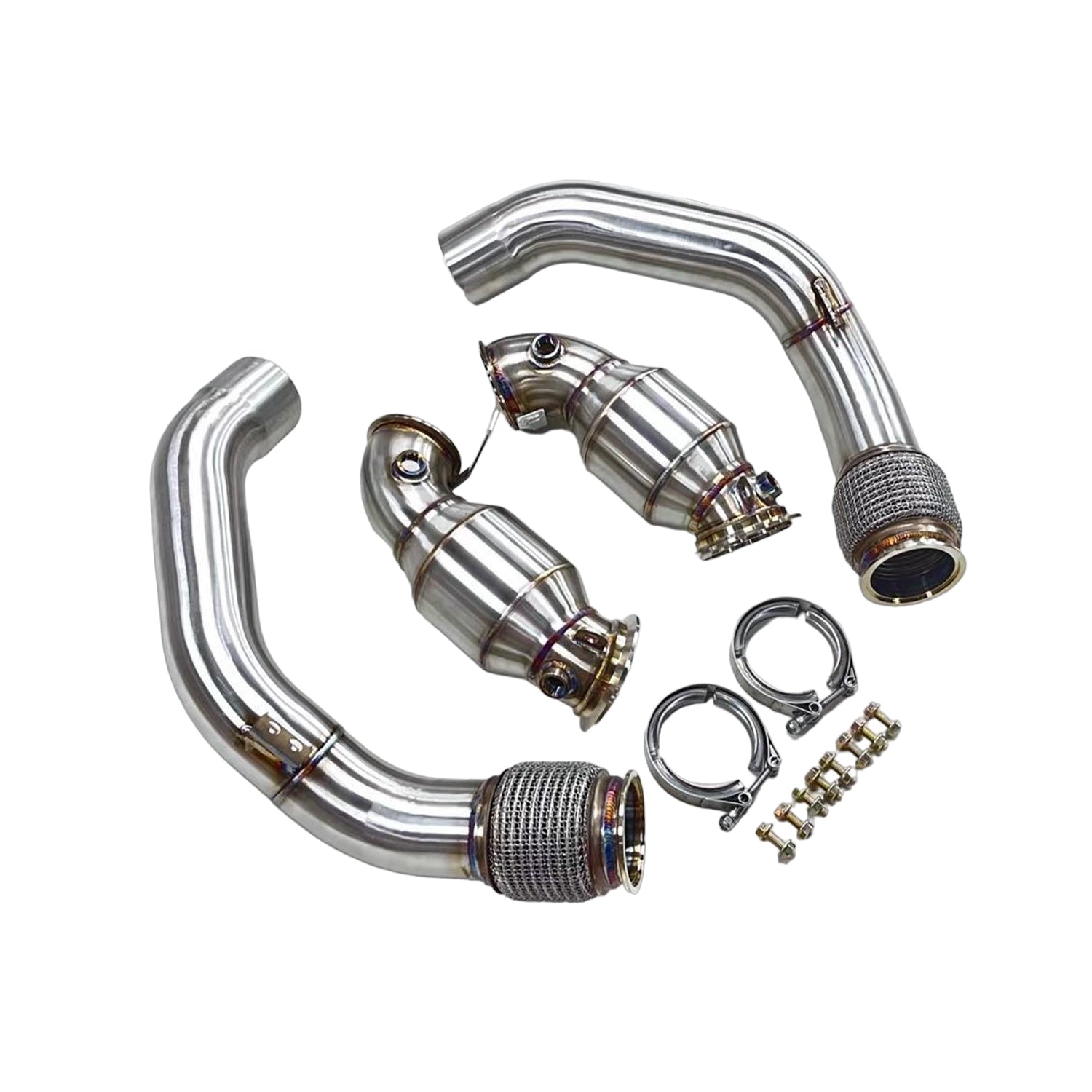 BMW S63 F90 M5 & M8 Pre-LCI 200 CEL Sports Cat Downpipes Ceramic Coated (2018-2020)