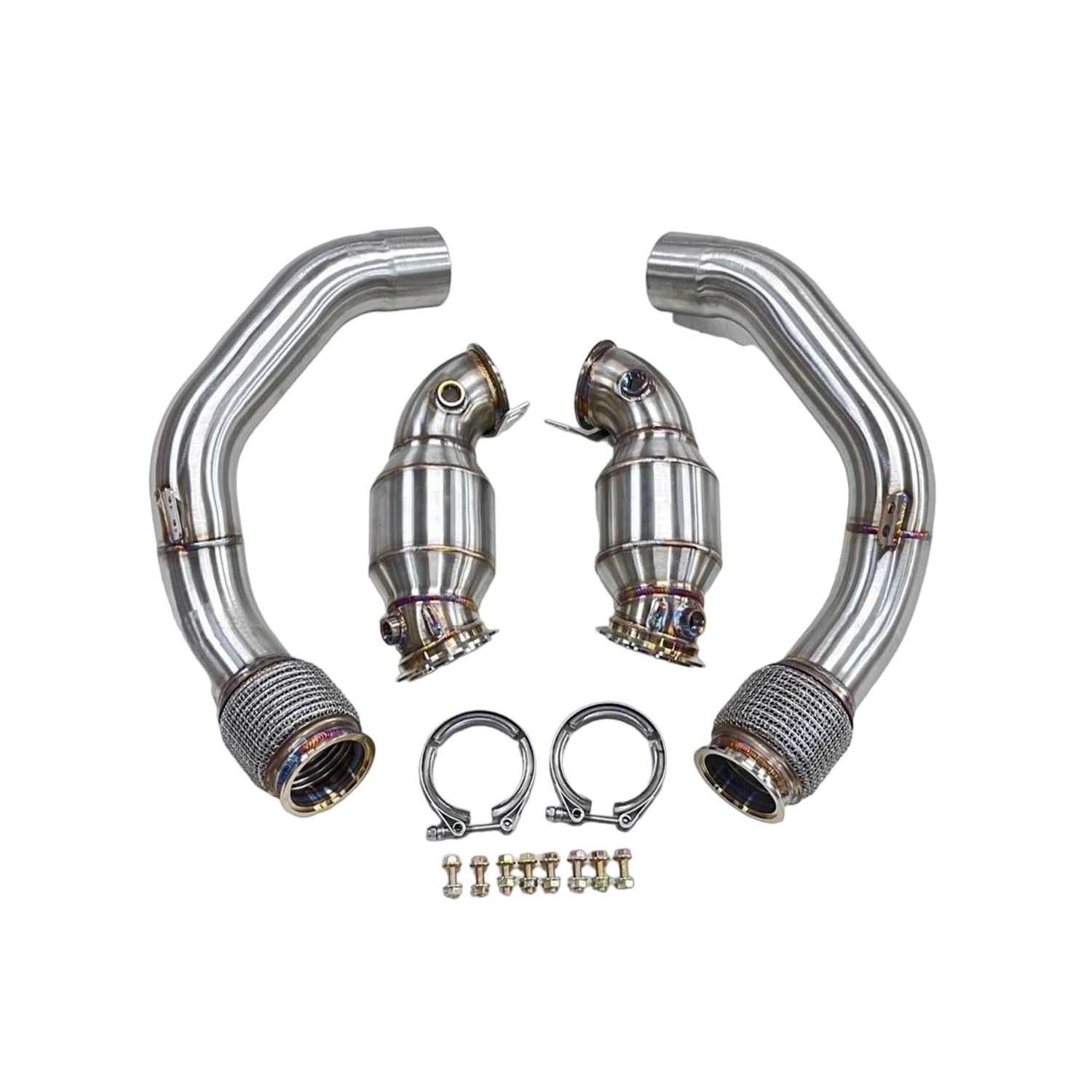 BMW S63 F90 M5 & M8 Pre-LCI 200 CEL Sports Cat Downpipes Ceramic Coated (2018-2020)