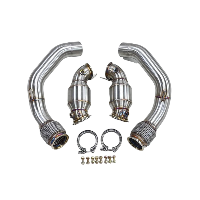 BMW S63 F90 M5 & M8 Pre-LCI 200 CEL Sports Cat Downpipes Ceramic Coated (2018-2020)