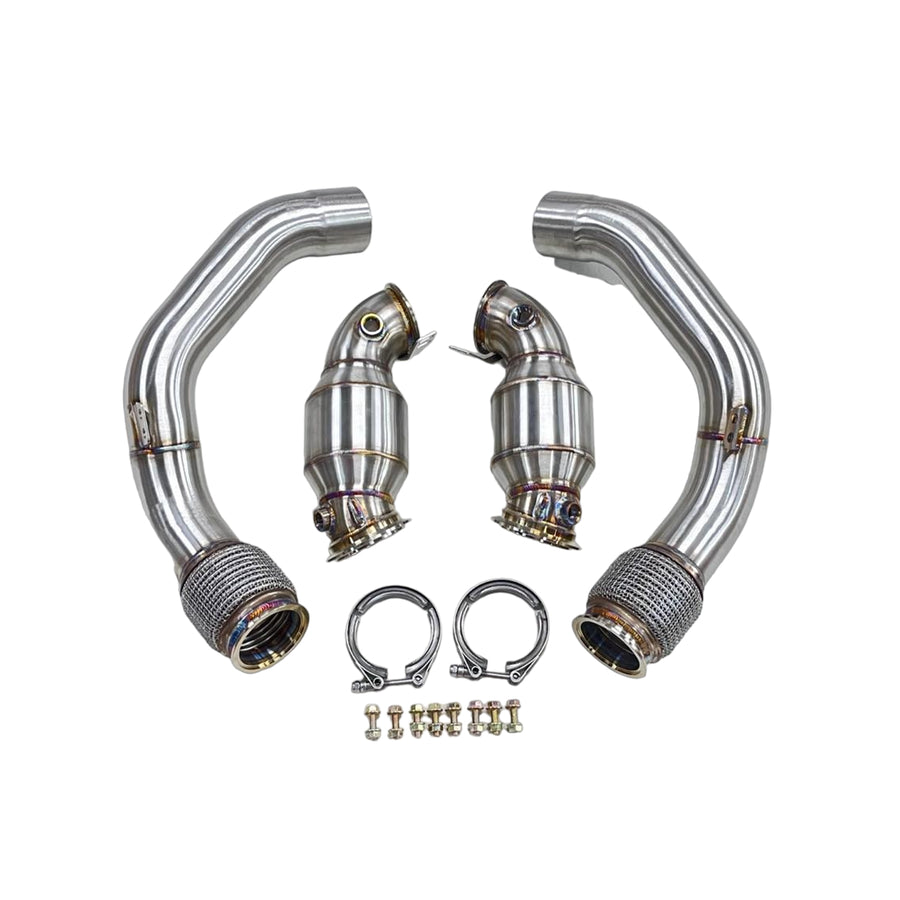 BMW S63 F90 M5 & M8 Pre-LCI 200 CEL Sports Cat Downpipes Ceramic Coated (2018-2020)