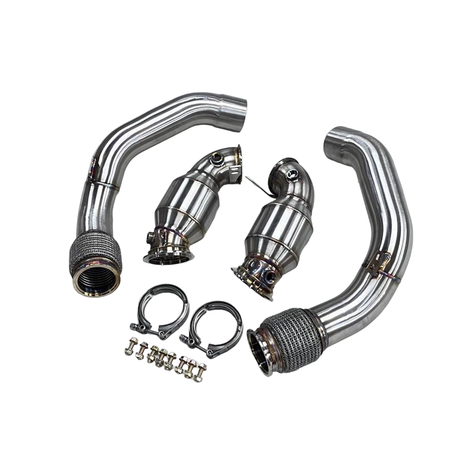 BMW S63 F90 M5 & M8 Pre-LCI 200 CEL Sports Cat Downpipes Ceramic Coated (2018-2020)