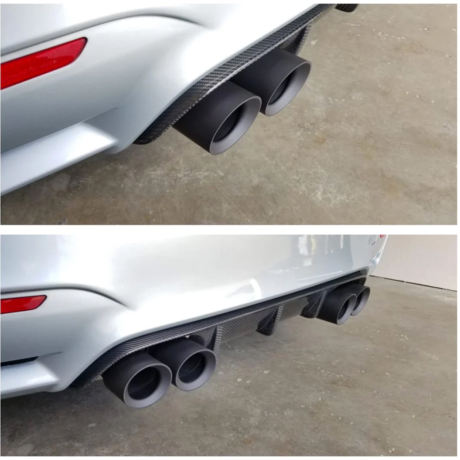 Burger Motorsports Angled Exhaust Tips For BMW F80 M3, F82 M4 & F87 M2 Comp - Fitted