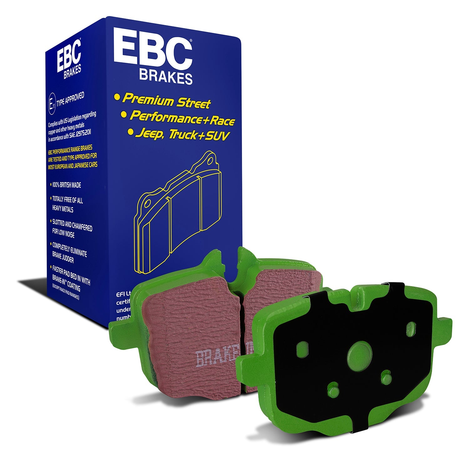 EBC Greenstuff Rear Brake Pads DP22089 for BMW F10-G31 5 Series, F06-F13 6 Series, G11/G12 7 Series, G32 6 Series GT, G32 6 Series xDrive GT