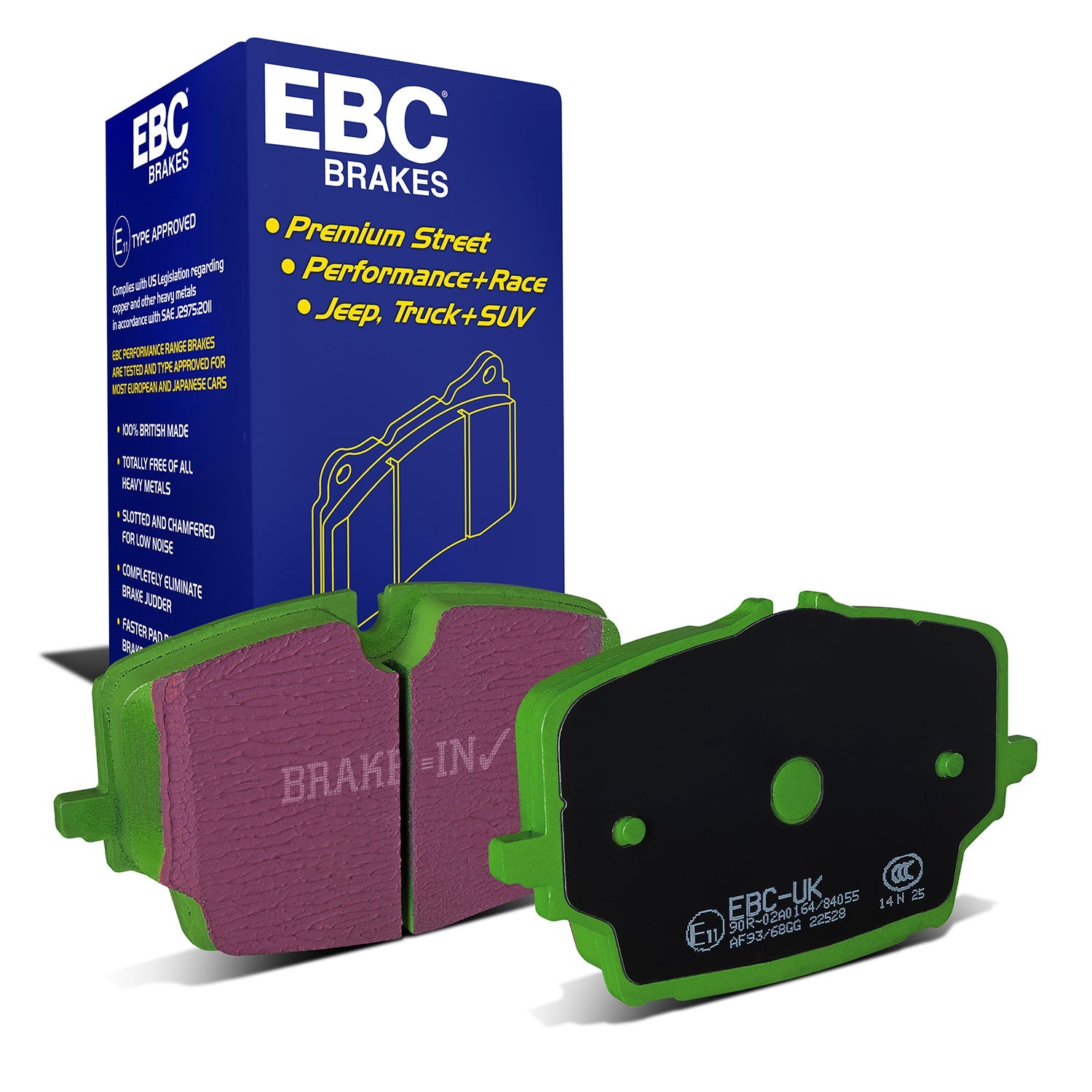 EBC Greenstuff Front Brake Pads DP22528 for BMW F70 1 Series, U06 2 Series xDrive Active Tourer