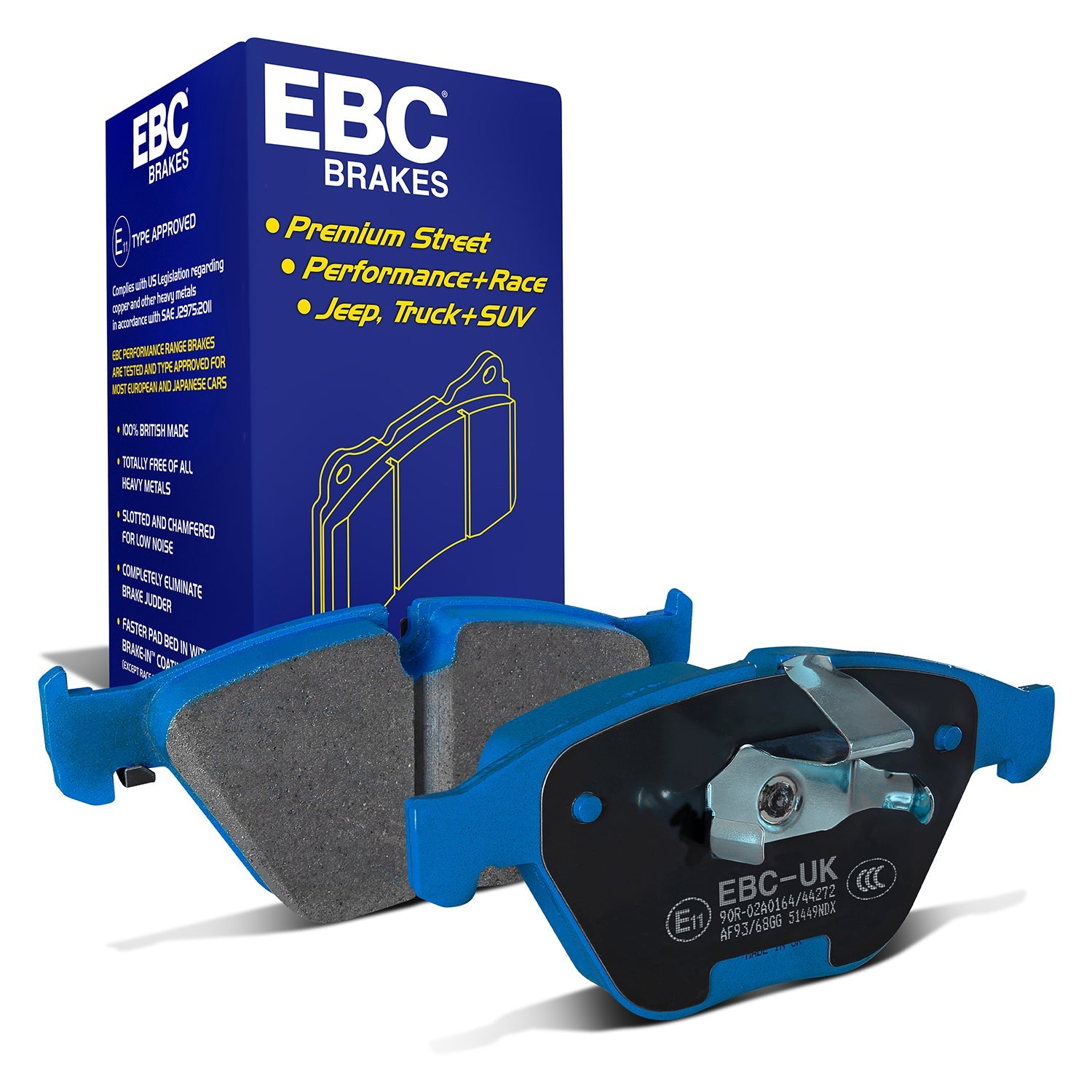 EBC Bluestuff Front Brake Pads DP51449NDX for BMW E60/E61 5 Series, E63/E64 6 Series, E65-E67 7 Series, M3, E82 1 Series 1M, E82 1 Series M & 1 more