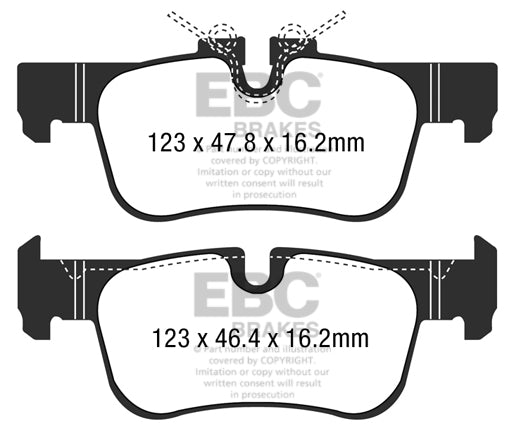 EBC Ultimax Rear OE Replacement Brake Pads For BMW F40 1 Series, F44 2 Series, F48 X1 & F39 X2 DPX2235
