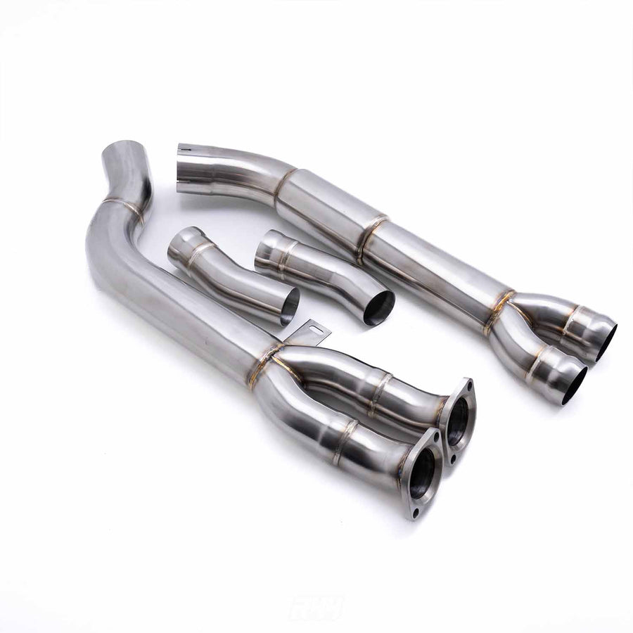 Deep Tone Industries BMW F97 X3M & F98 X4M Pre-LCI Resonated Wide Single Midpipe (2019-2021)