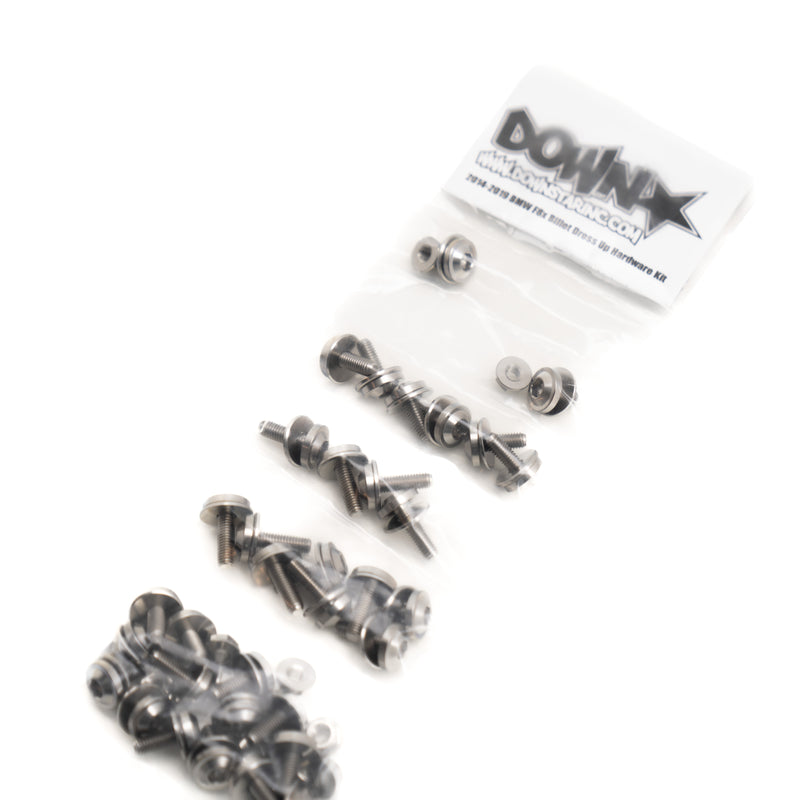 Downstar Inc BMW F80 M3, F82/F83 M4 & F87 M2 Competition S55 Low Profile Billet Engine Dress Up Kit In Silver