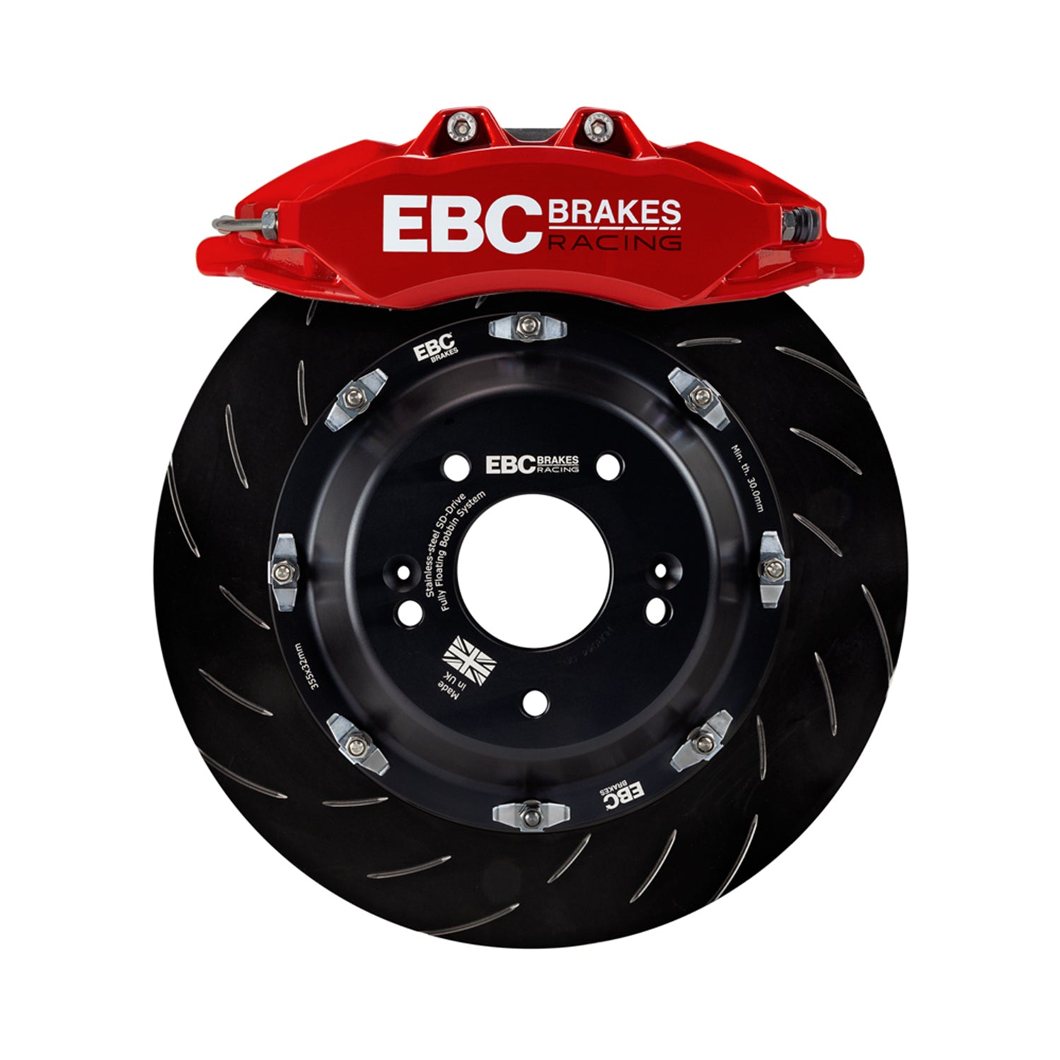 EBC Racing BMW E90, E92 & E93 M3 6 Piston Apollo Front Big Brake Kit 380mm - Racing Red