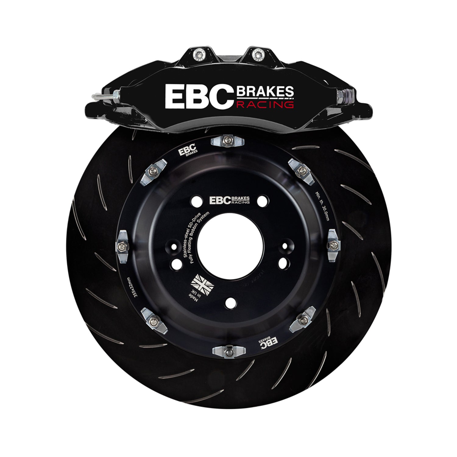 EBC Racing BMW E90, E92 & E93 M3 6 Piston Apollo Front Big Brake Kit 380mm - Stealth Black