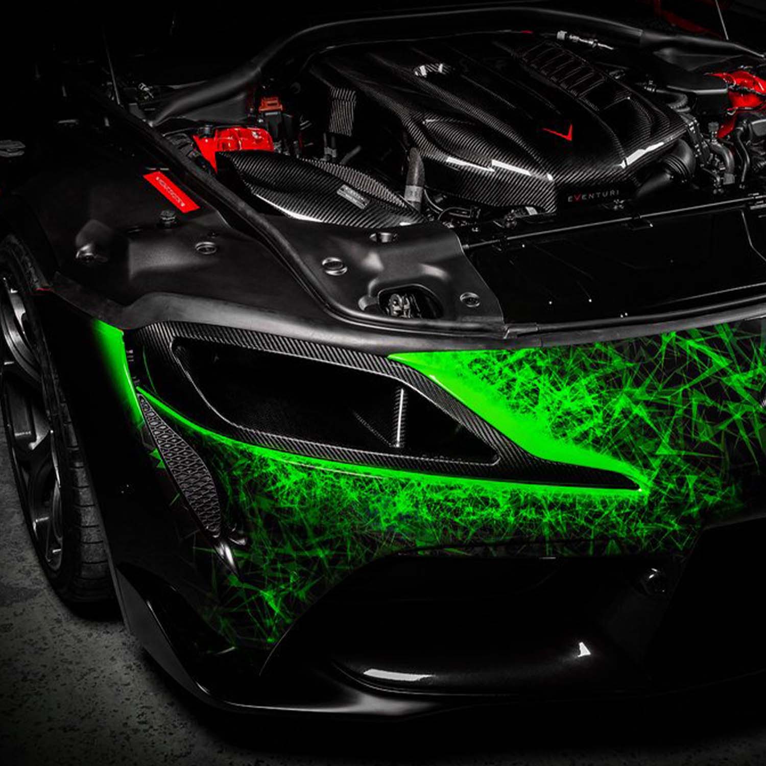 Eventuri Toyota Supra Headlamp Race Intake Duct In Black Carbon Fibre (A90)-R44 Performance