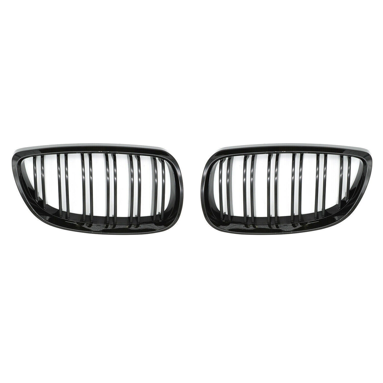 BMW E92/E93 M3 & 3 Series LCI Double Slat Gloss Black Front Grilles