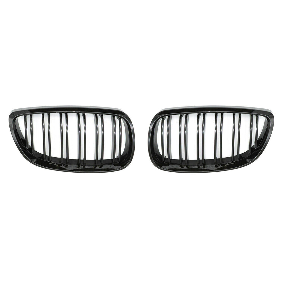 BMW E92/E93 M3 & 3 Series LCI Double Slat Gloss Black Front Grilles