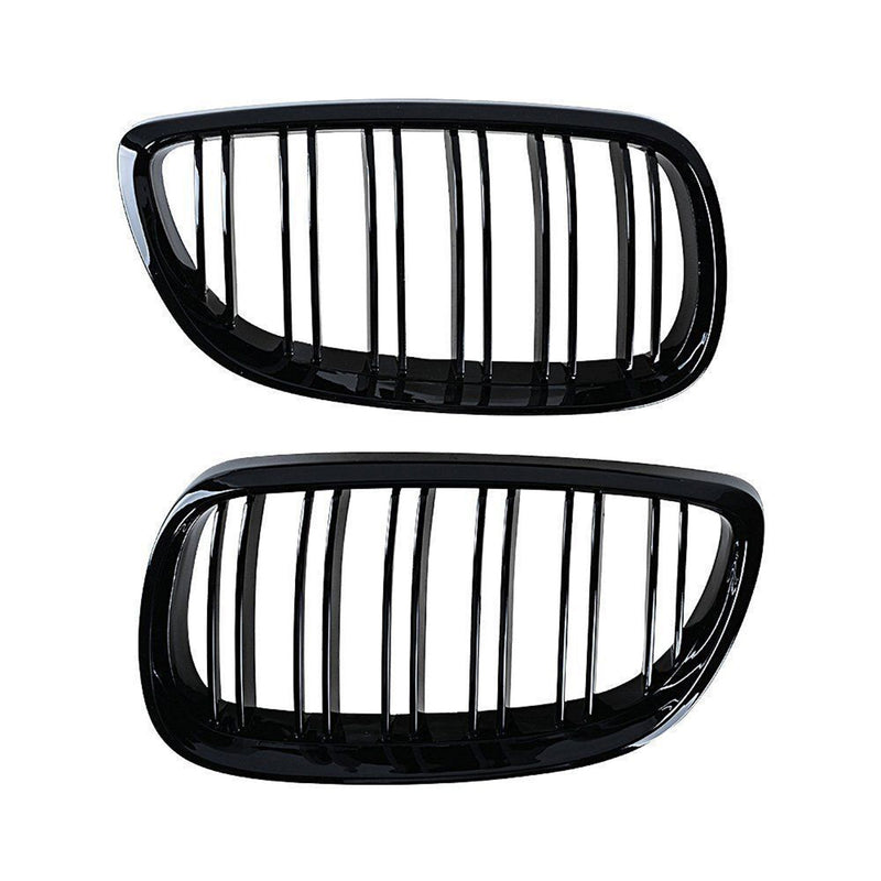 BMW E92/E93 M3 & 3 Series LCI Double Slat Gloss Black Front Grilles