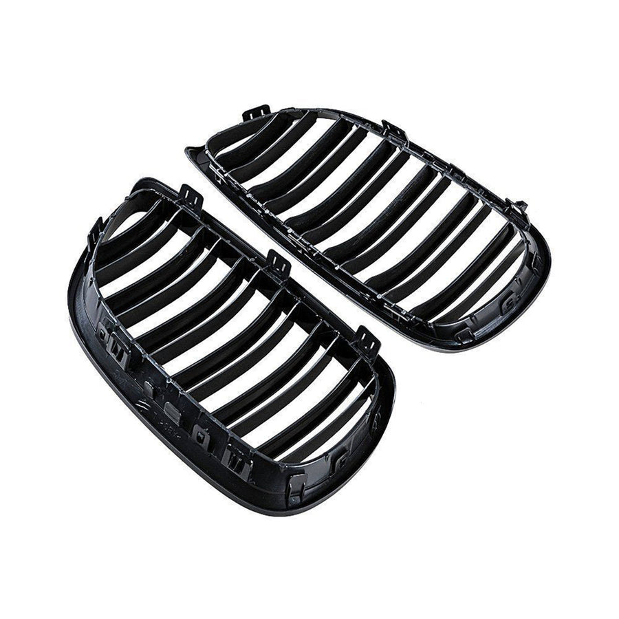 BMW E92/E93 M3 & 3 Series LCI Double Slat Gloss Black Front Grilles