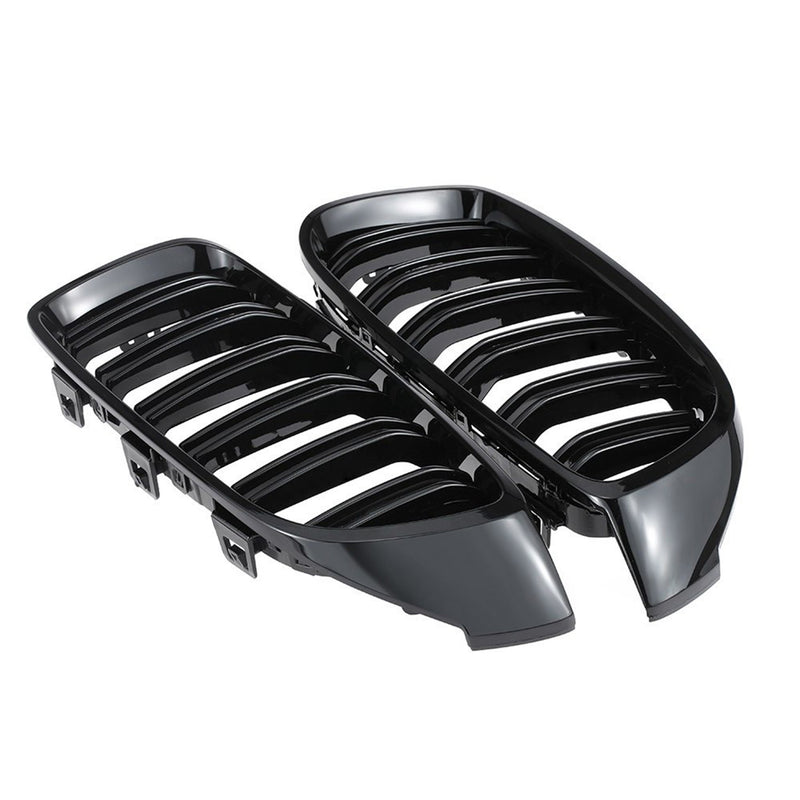 BMW F32, F33 & F36 4 Series Double Slat Gloss Black Front Grille