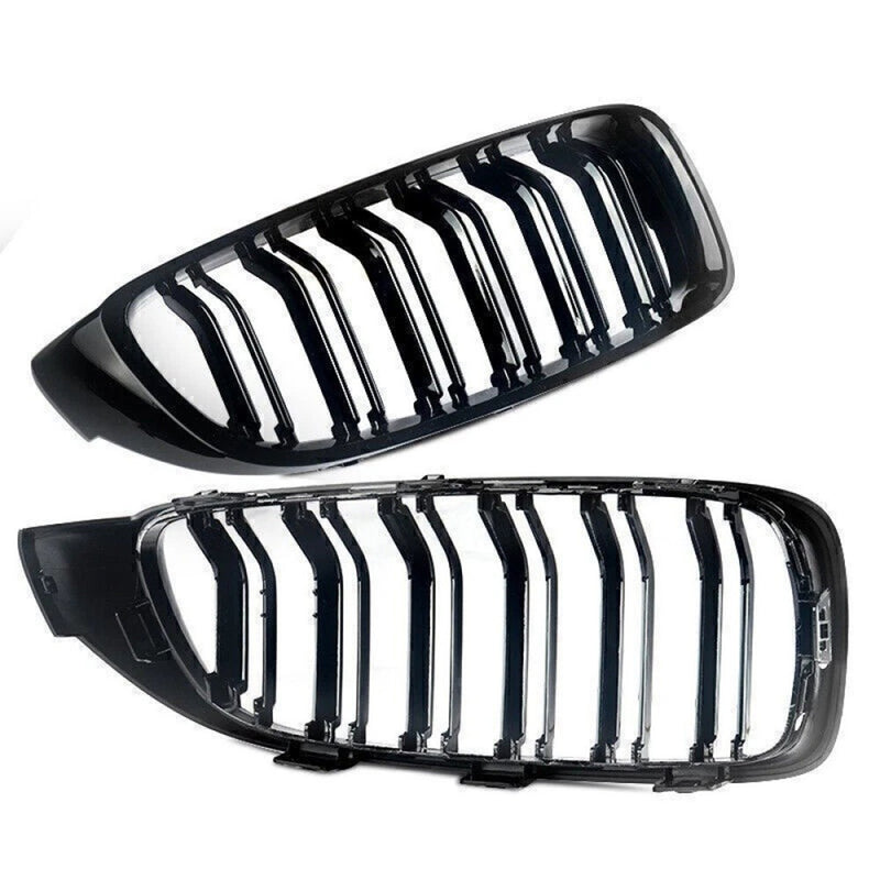 BMW F32, F33 & F36 4 Series Double Slat Gloss Black Front Grille