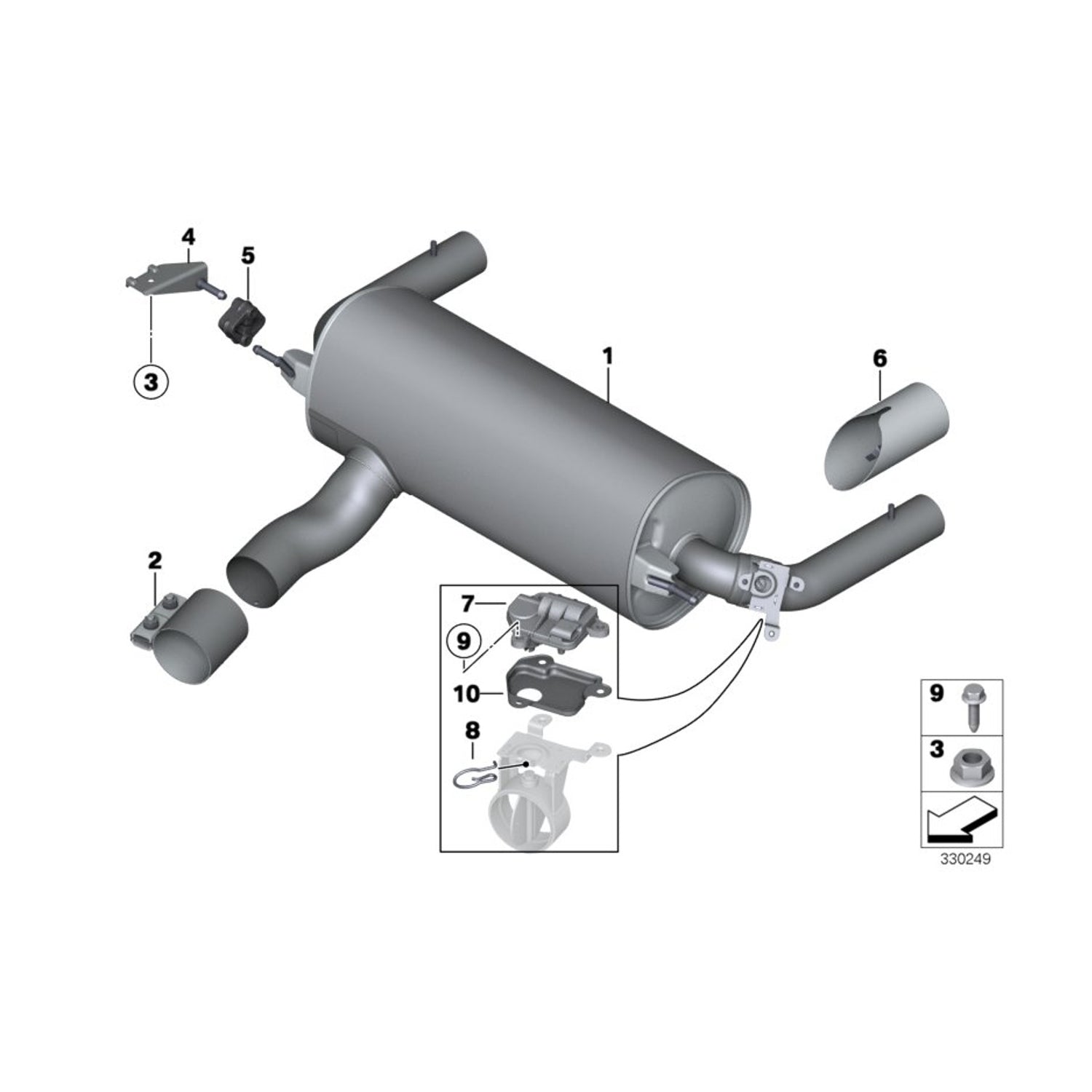 Genuine BMW 18307560815 - B58 & N55 Exhaust Clamp Sleeve Diagram