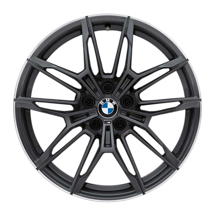 Genuine BMW 825M Alloy Wheels In Orbit Matt Grey With Diamond Cut Edge For BMW G80 M3, G82 M4 & G87 M2