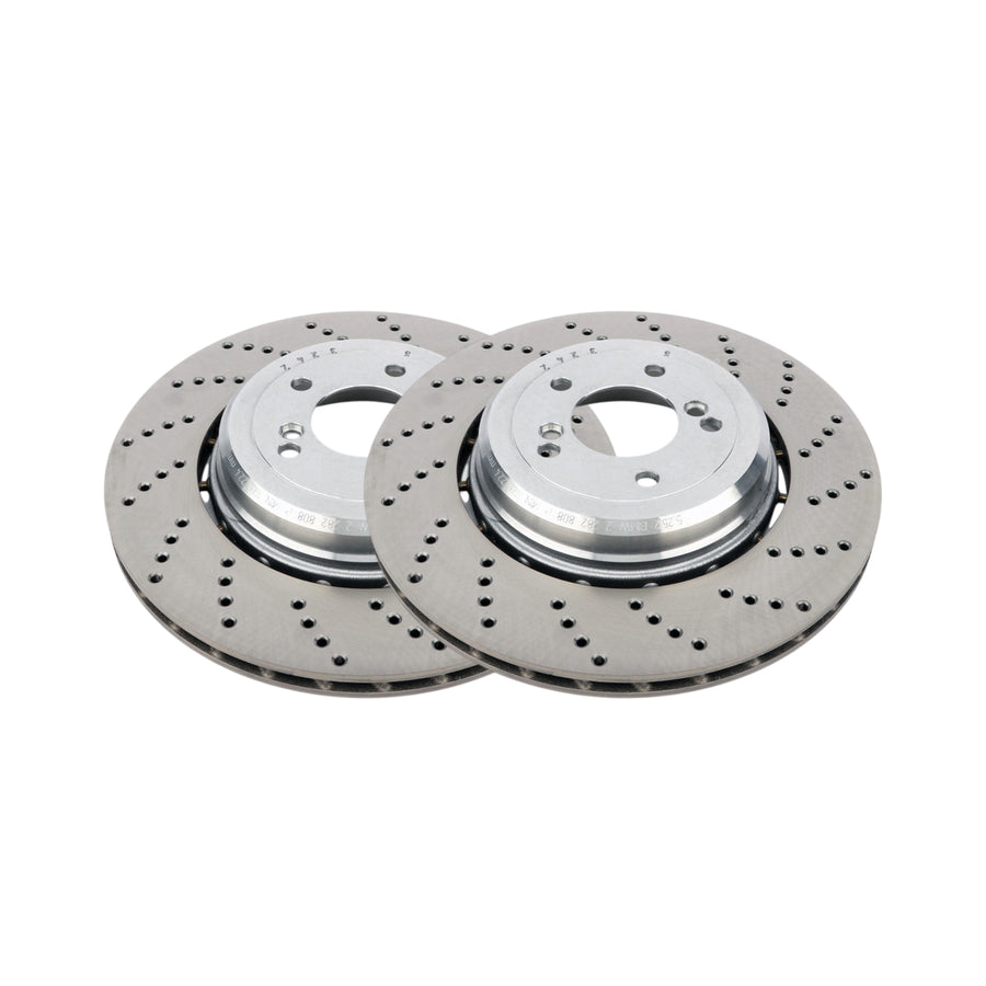 Genuine BMW E60 M5 & E63 M6 Rear Brake Discs OEM Pair 34212282807 & 34212282808