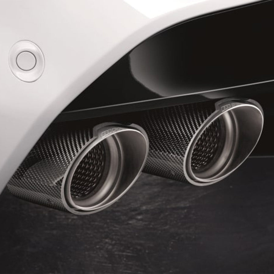 Genuine BMW F95 X5M & F96 X6M M Performance Exhaust Tips In Carbon Fibre & Titanium 18302464501