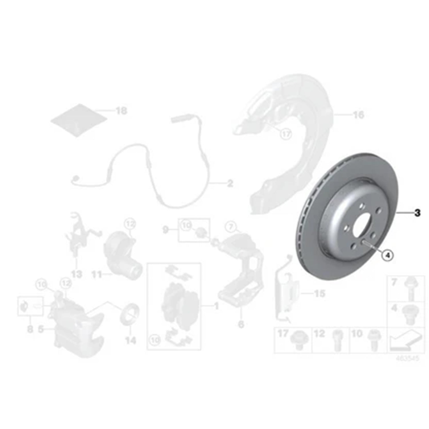 Genuine BMW OEM Rear Brake Discs/Rotors Pair For F97 X3M & F98 X4M 34118054827 & 34118054828