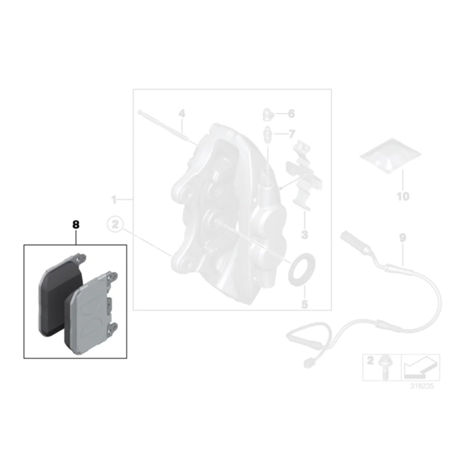 Genuine BMW Front Brake Pads For BMW F Series M Lites 34116878876