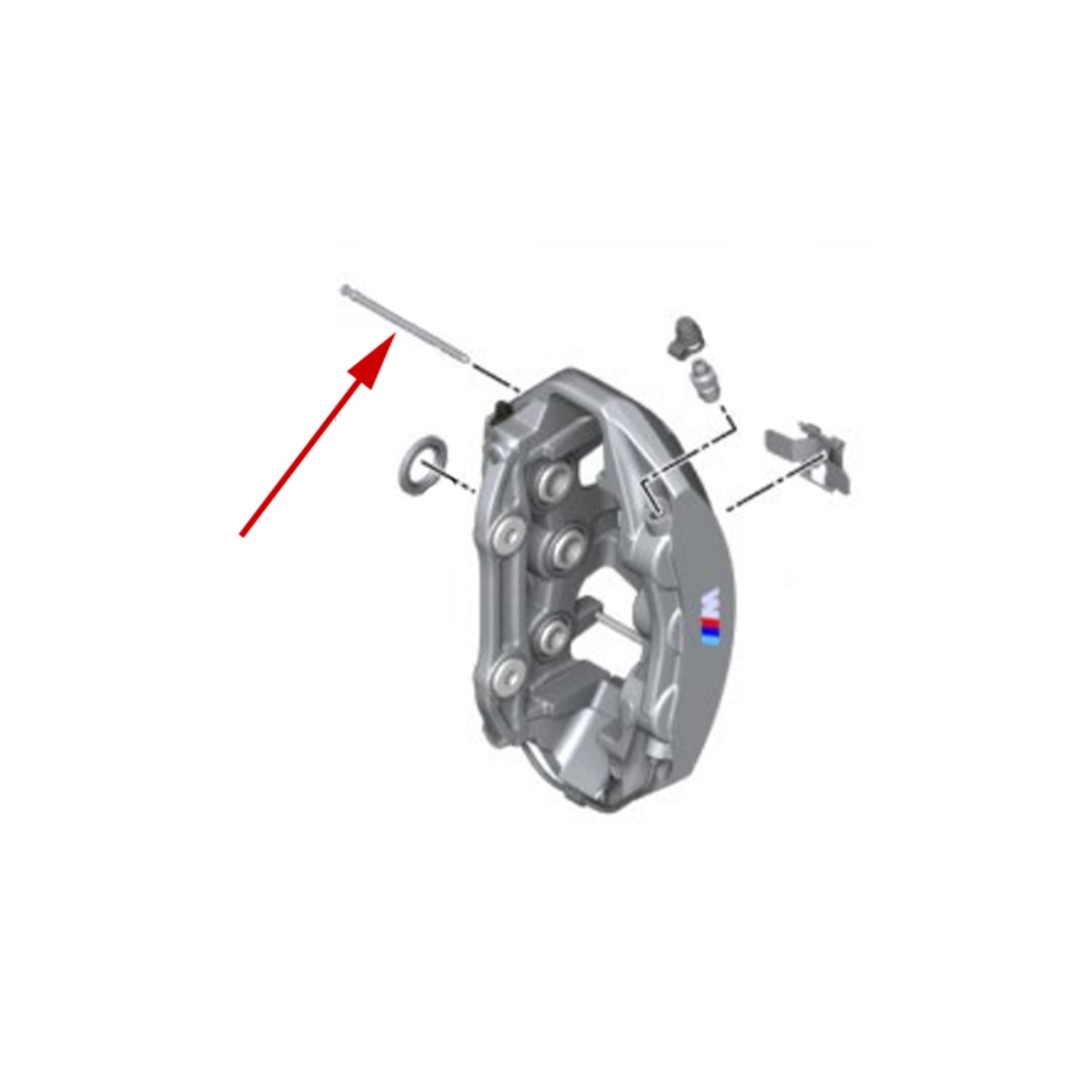 Genuine BMW Front Brake Pin Kit - G80 M3, G82 M4 & G87 M2 Diagram